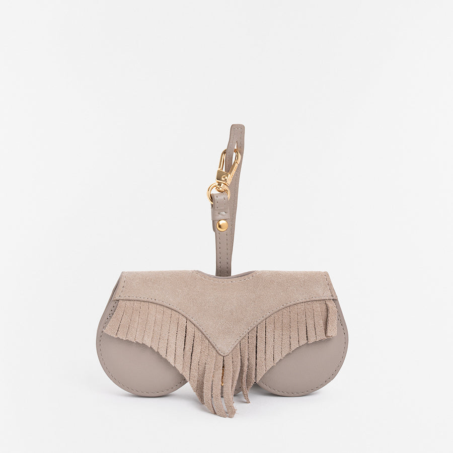 SunCover Taupe Fringes Eyeglass Case Belt Attachment