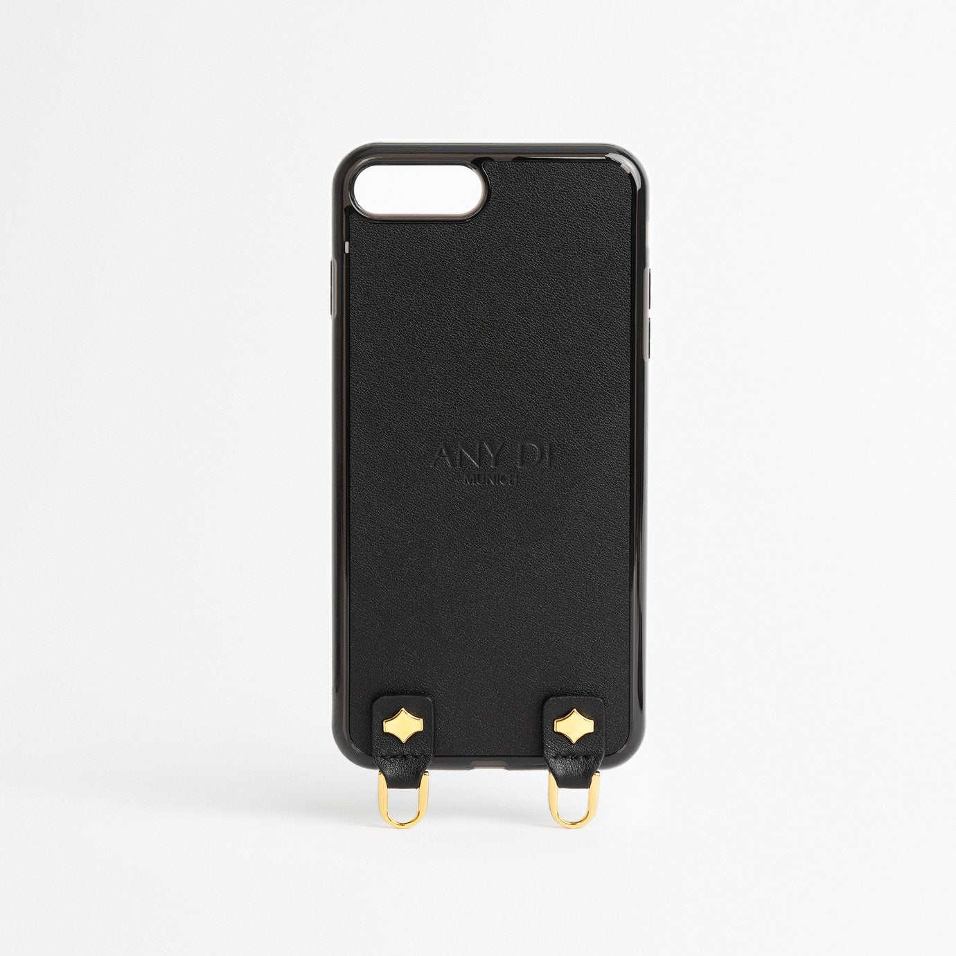 Black Leather Phone Case | Lanyard Cell Luxury Case Phone