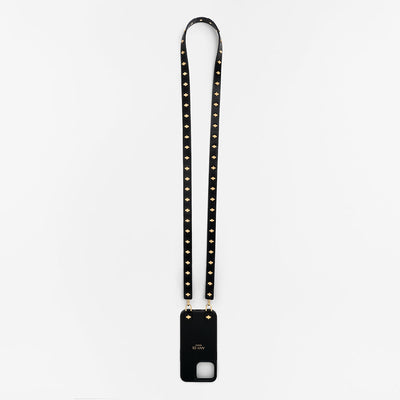ANY DI PhoneStrap Studs Leather Black