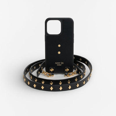 ANY DI PhoneStrap Studs Leather Black Patches Configurator Customize Designer